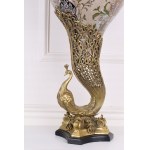 Porcelain and bronze vase
