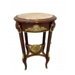 Flower bed with marble top