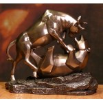 Stock market figure Bull and bear