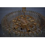 Crystal chandelier with bronze