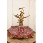 Antique porcelain and bronze platter