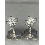 White Gold Earrings with Natural Diamonds Gross Valuation 5412 PLN