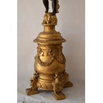 One-and-a-half-foot candlestick holder with an African-American man