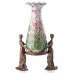 Porcelain vase encased in bronze