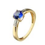 Gold ring with tanzanite Size 14