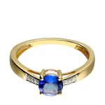 Gold ring with tanzanite Size 14