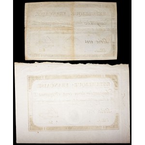 Lot (2) - Assignat de 250 livres (dont un faux d’époque dit “de Quiberon”) - Domaines nationaux 7 Vendémiaire an 2.
