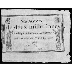 Assignat de 2000 francs - Domaines nationaux 18 Nivôse an 3.