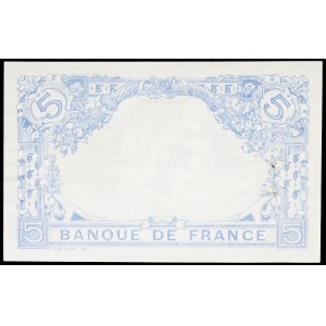 5 francs type bleu January 17, 1917.
