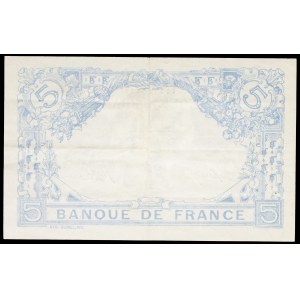 5 francs type “bleu” 2 février 1917.