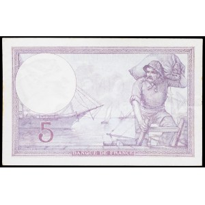 5 francs type “femme casquée” dit “violet” 18-12-1920.