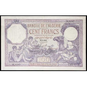 100 francs type “violet” 24-5-1933.