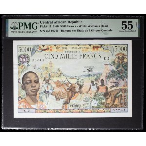 5000 francs type “Union douanière” 1-1-1980.