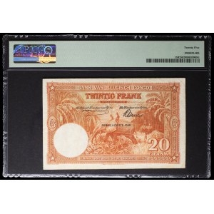 20 francs pirogue type, third issue 10-12-1942 (1943).