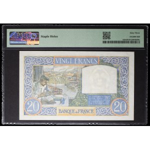 20 francs type Travail et Science 3-4-1941.