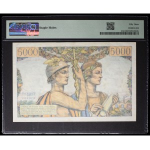 5000 francs type Terre et Mer 2-7-1953.
