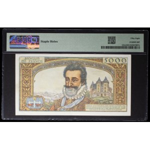 5000 francs type Henri IV 2-1-1958.