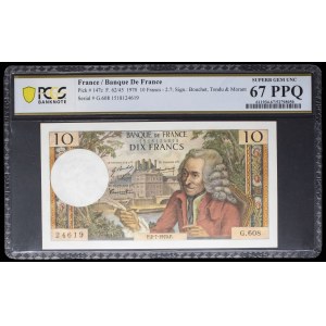10 francs type Voltaire 2-7-1970.