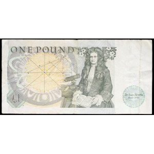 1 pound fauté avec manque de passage de couleur / Error without a color ND (1981-1984).