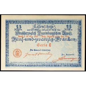 Voucher 25 francs with decrees December 11, 1918 (1919).