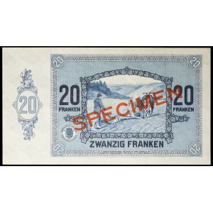 20 francs type vendanges (SPÉCIMEN) October 1, 1929.