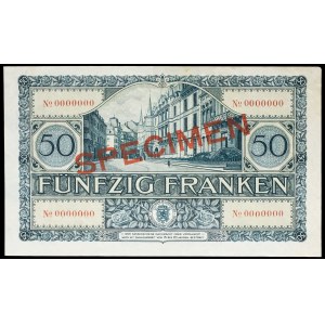 50 francs with portrait of Grand Duchess Charlotte (SPÉCIMEN) October 1, 1932.