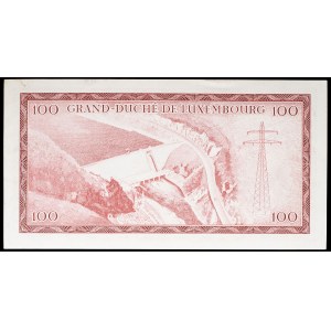 100 francs with portrait of Grand Duchess Charlotte September 18, 1963.