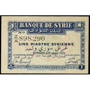 1 piaster January 1, 1920.