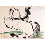 Pablo Picasso (1881 - 1973), Jacqueline on horseback XI, from the series "Toros y Toreros," 1961