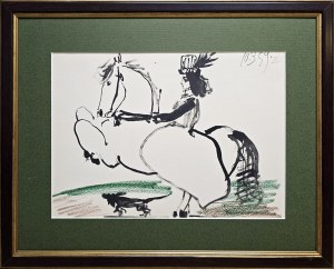 Pablo Picasso (1881 - 1973), Jacqueline on horseback XI, z cyklu 