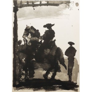 Pablo Picasso (1881 - 1973), Býk na koni, z cyklu Toros y Toreros, 1961