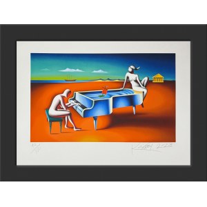 Mark Kostabi (nar. 1960), Blown away, 2023