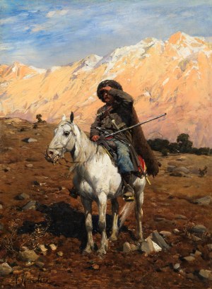 Alfred Wierusz-Kowalski (1849 Suwałki - 1915 Monachium), Kaukaski jeździec, lata 1880-1885