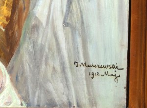 Jacek Malczewski (1854 Radom - 1929 Kraków), Autoportret z muzą i budleją (inne tytuły: Autoportret, Wiosna), 1912 r.