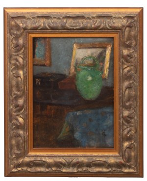Olga Boznańska (1865 Kraków - 1940 Paryż), Martwa natura z zielonym dzbankiem, 1900 r.