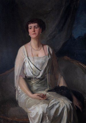 Stanisław Lentz (1861 Warszawa - 1920 tamże), Portret Pani G., 1913