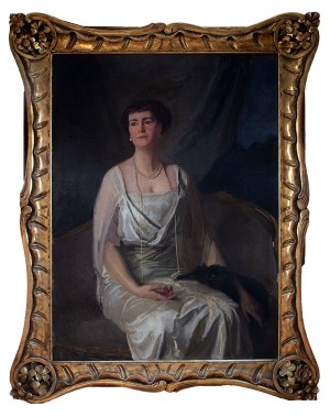 Stanisław Lentz (1861 Warszawa - 1920 tamże), Portret Pani G., 1913