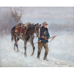 Jerzy Kossak (1886 Krakov - 1955 tamtiež), Hliadka, 1934