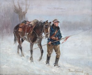 Jerzy Kossak (1886 Kraków - 1955 tamże), Patrol, 1934