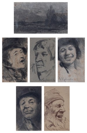Roman Kazimierz Kochanowski (1857 Kraków - 1945 Freising w Bawarii), Zestaw 6 rysunków