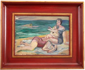 Henryk Epstein (1891 Łódź - 1944 Auschwitz), Na plaży, 1930 r.