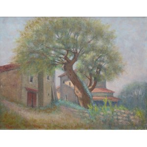 Jakub Markiel (1911 Łódź - 2008 Paris), Arbre devant la ferme