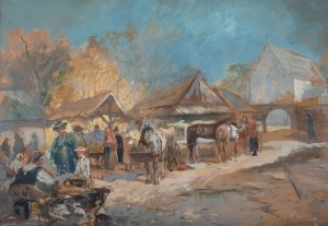Stanisław Batowski-Kaczor (1866 Lwów - 1946 tamże), Na targu