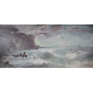 Marian Mokwa (1889 Malary - 1987 Sopot), Cliffs, ca. 1965.