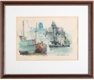 Marian Mokwa (1889 Malary - 1987 Sopot), Gdańsk. Nad Motławą