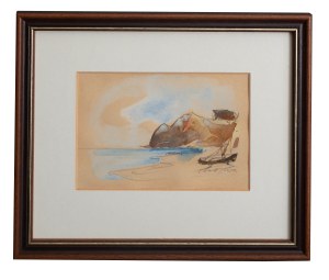 Marian Mokwa (1889 Malary - 1987 Sopot), Łódka na brzegu