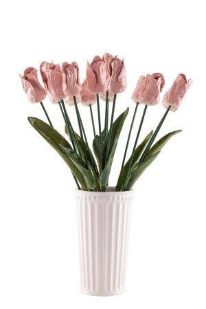 Beata Szustkiewicz, Bukiet tulipanów ceramicznych różowych - 15 sztuk, 2026