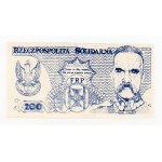 Solidarity, brick 200 zlotych 1985 - Pilsudski (420)