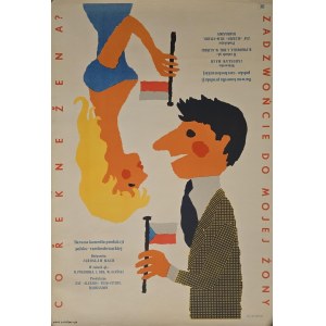 Eryk Lipinski (1908-1991), affiche du film Call My Wife, 1958