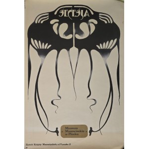 Maciej Urbaniec (1925-2004), affiche pour l'exposition Secession, Musée Mazovien de Plock, 1976
